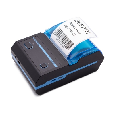 Mobiler 2-Zoll-Thermoetikettenbeleg POS-Rechnungstragbarer Bluetooth-Drucker
