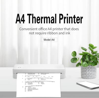 A4 Tragbarer Thermodrucker USB Mobiler Minidrucker A4 Papier Home Business mit eingebautem Akku Tragbare Drucker